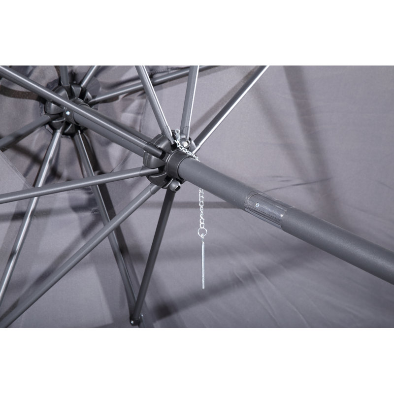 Parasol de marché 118 po Audryanna, Gris foncé