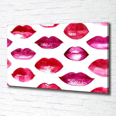 Red Lips - Wrapped Canvas Print