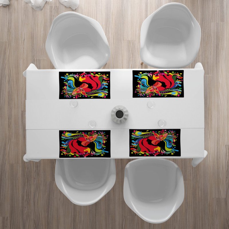 Polyester Abstract Rectangle Placemat