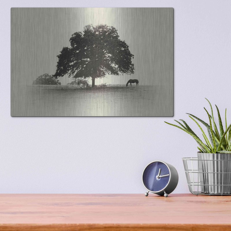 «Horses And Trees I» par Debra Van Swearingen, H 12 po x l 16 po