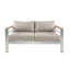 Causeuse d'extérieur en aluminium avec coussin Cora