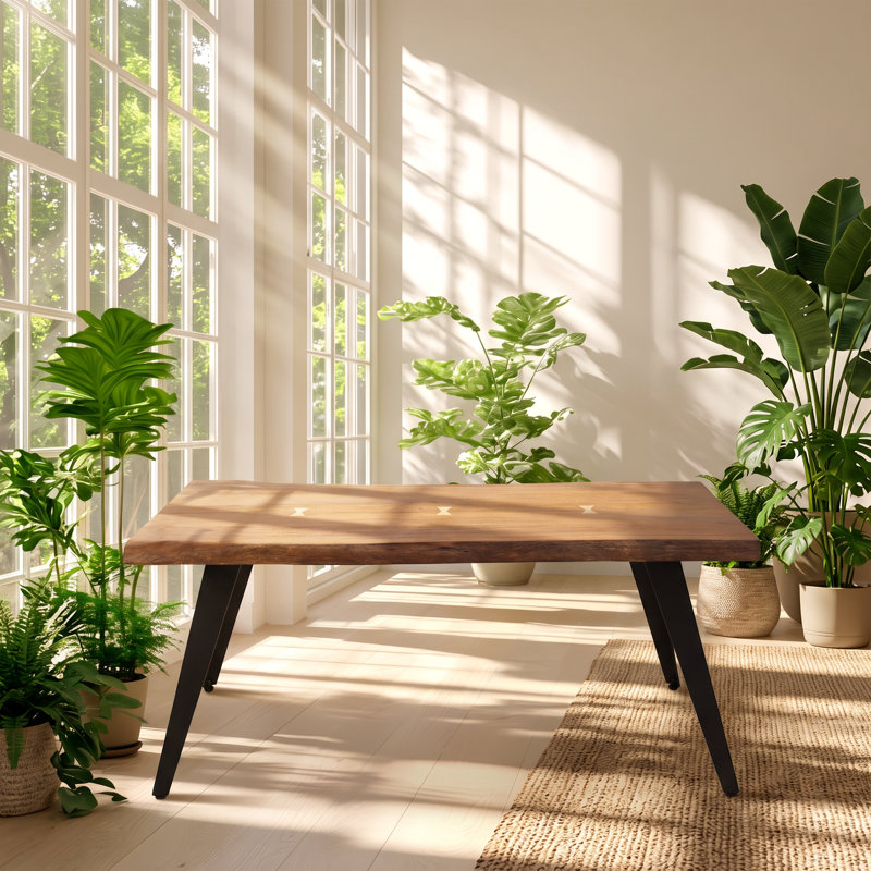 Table basse en bois d'acacia massif l 47,2 po x P 23,6 po x H 17,7 po Ramirez