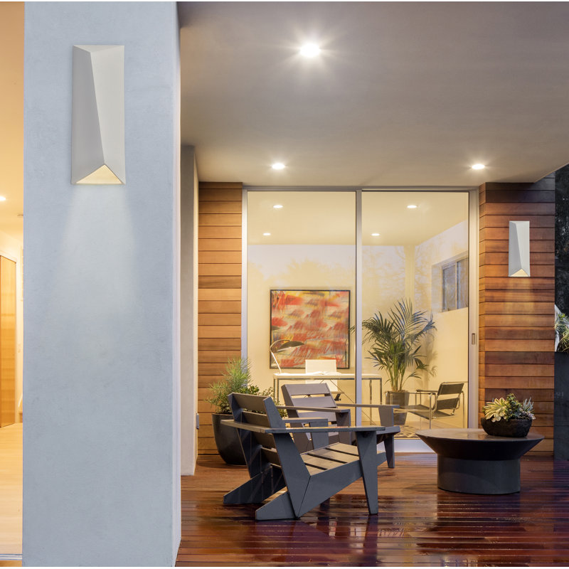 Torrie LED Outdoor Flush Mount, Matte Black/Champagne Gold