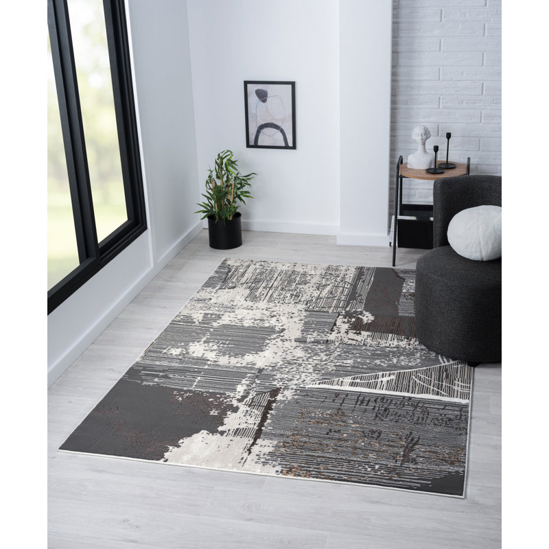 Aelish Abstract Indoor Rug, Rectangle 5'1" x 6'11"