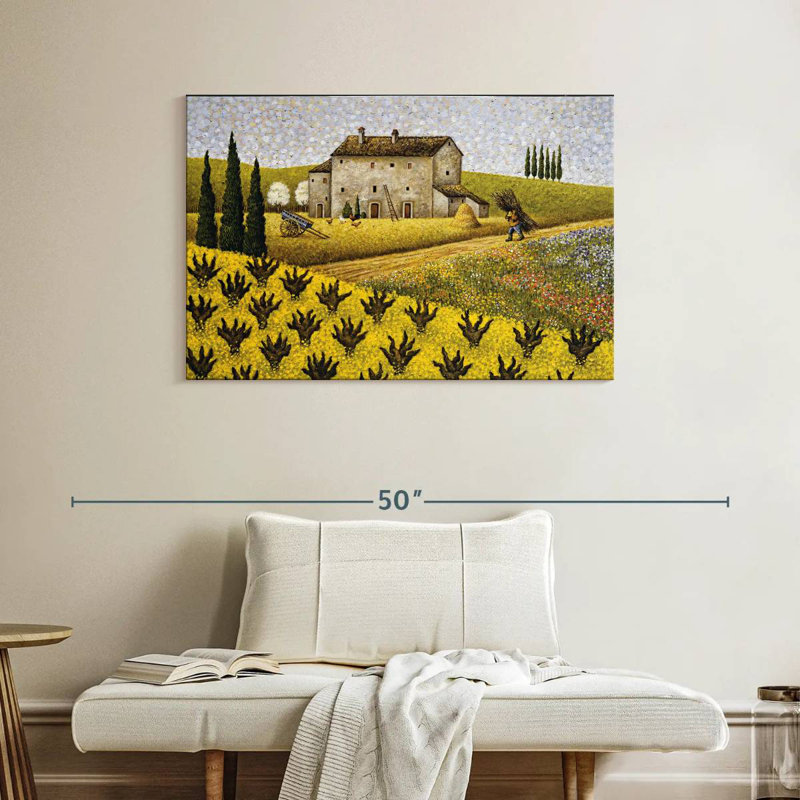 Lilie Mustard Vines, 26" H x 39" W
