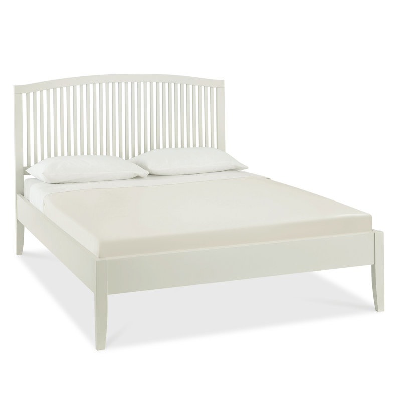 Lund Slatted Wood Bed, Soft Grey, Small Double (4')