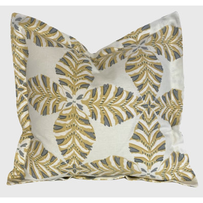 Floral Cotton Blend Reversible Pillow Cover