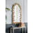 51.5" X 29" Full Length Arched Wall Mirror With Golden Leaf Accents