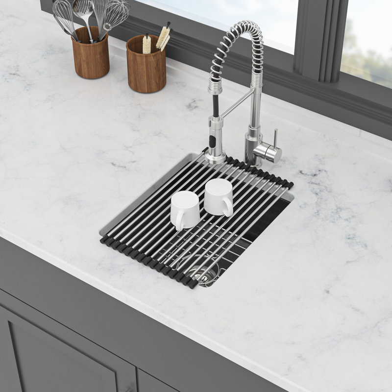 Undermount Single Bowl Quartz Kitchen Sink 14.68" X 17.85" 8.32" Black Granite Composite High - End Material Non Scratch Reduces Dirt Package With Installation Guide Thick Stone Eliminates Vibration