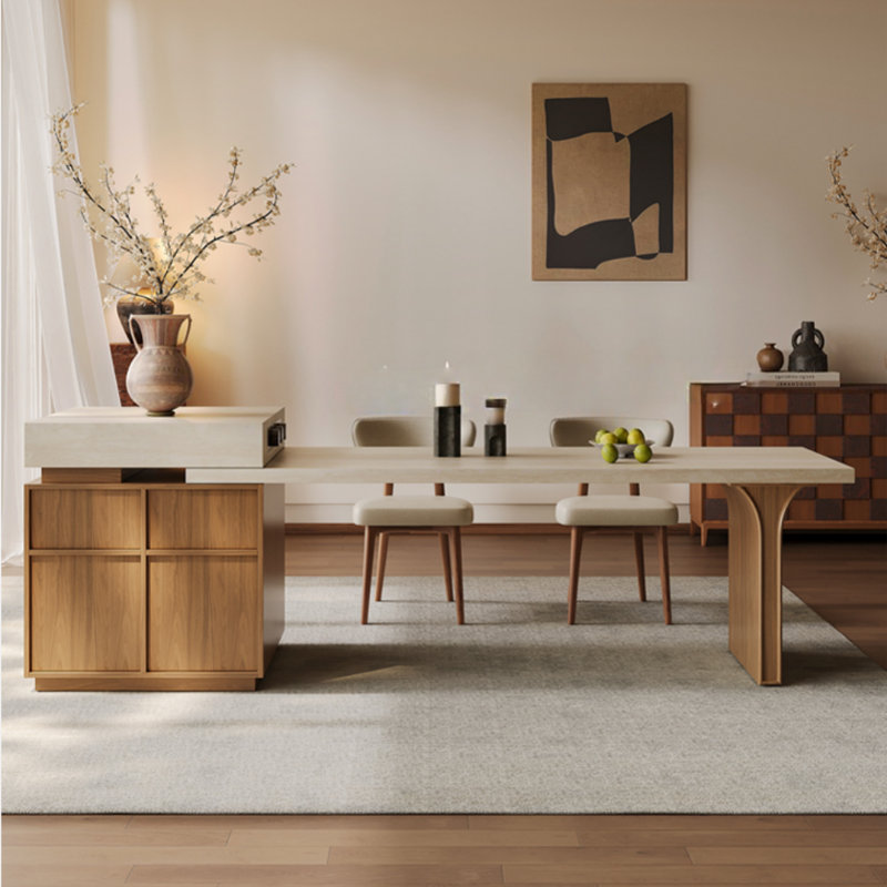French Retro Retractable Dining Table