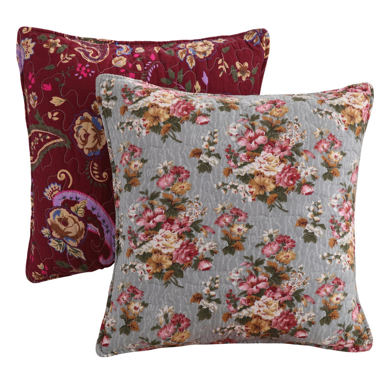 Paire de coussins décoratifs 100% coton de 16 po x 16 po Greenland Home Fashions