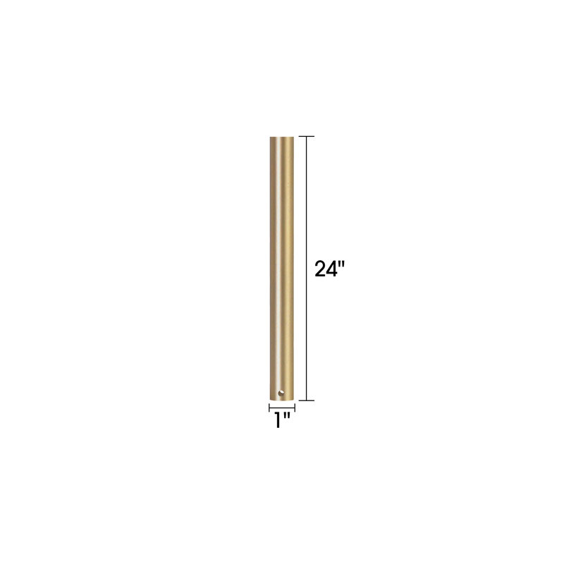 Tige de ventilateur de plafond non filetée, H 36 po x l 1 po x P 1 po, Laiton