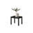 Contemporary Style 3Pc Table Set 1X Coffee Table 2X End Table Faux Marble Top Wooden Legs Primary Living Room-775397761-775397786