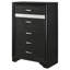Commode de chambre à coucher à 6 tiroirs SantaAna - noir-1831104590
