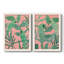 Oiseaux de paradis rose et vert, toile tendue de qualité supérieure - prête à être accrochée-1800640694-1800640697