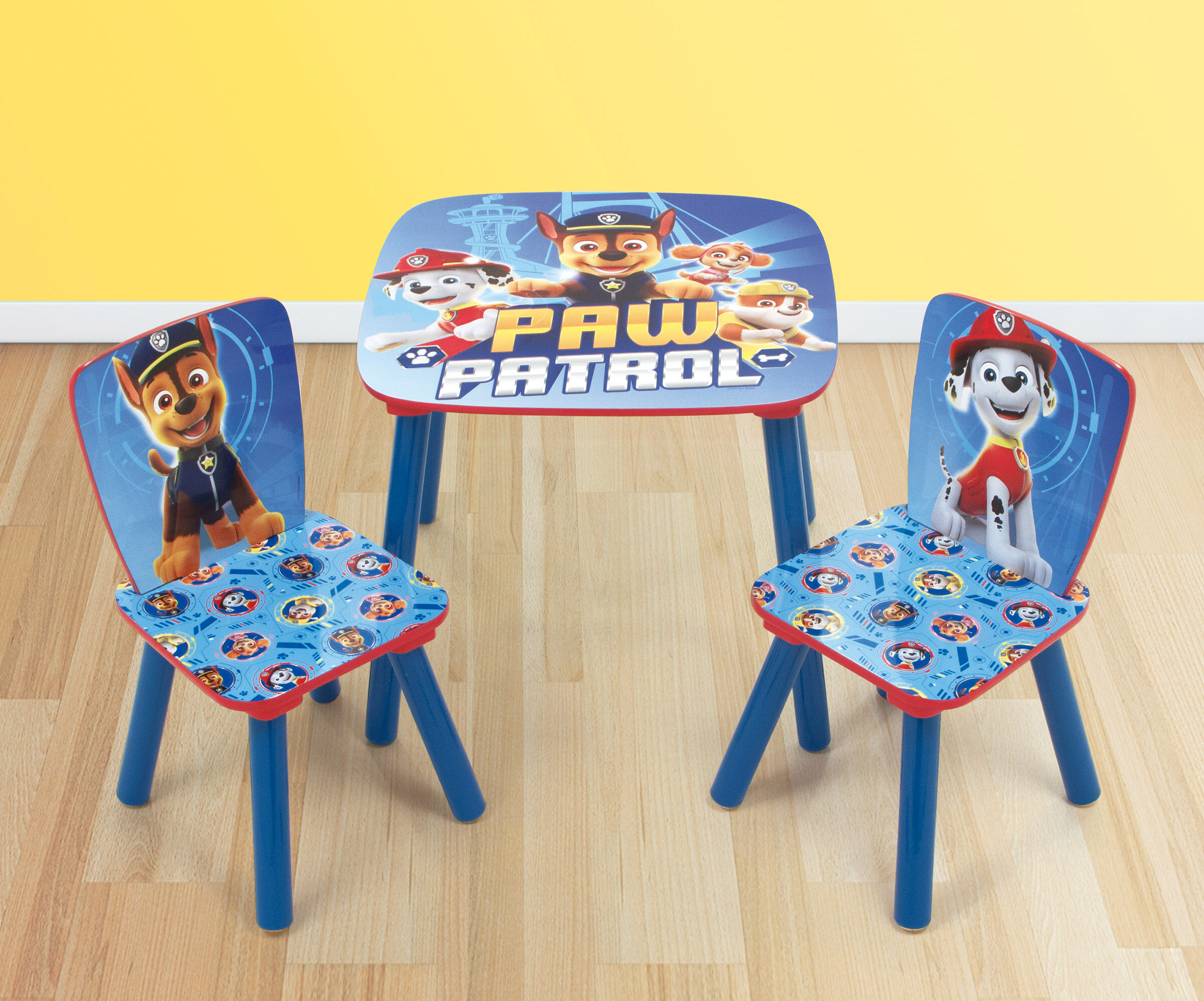 Paw patrol wooden table and deals chairs