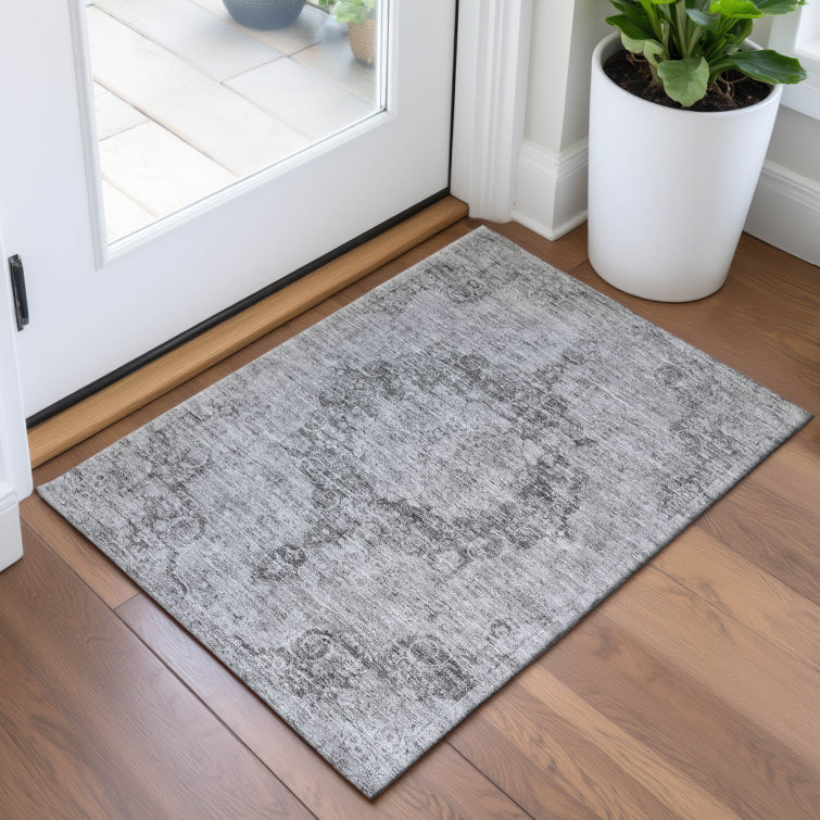 Premium Machine Washable Larock AMF1238 Global Rug