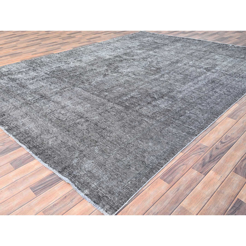 Tapis unique gris 9 pi 4 po x 12 pi 10 po Zinda