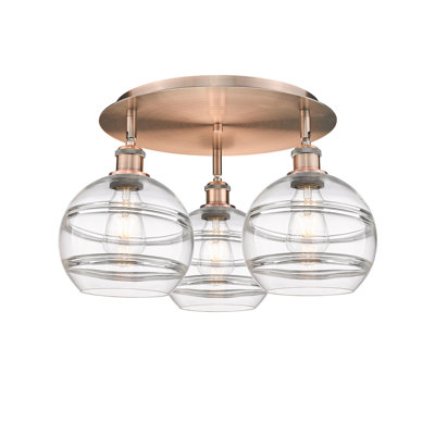 Chartoff Glass Semi Flush Mount