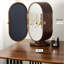 Boîte à bijoux en bois de noyer avec miroir - Organisateur de rangement multifonctionnel pour bijoux, maquillage et cosmétiques - Cadeau de mariage élégant