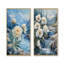 Pivoines blanches et les eaux glaciaires I - Collection d'art mural floral 2 panneaux-1136955924-1136955926