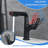 ​​Matte Black Pull-Down Vessel Faucet - Single Hole Bathroom Sink Faucet With Lift Spout & Dual Spray Modes​-121292156