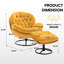 Fauteuil d'appoint avec repose-pieds Anouk-99861135