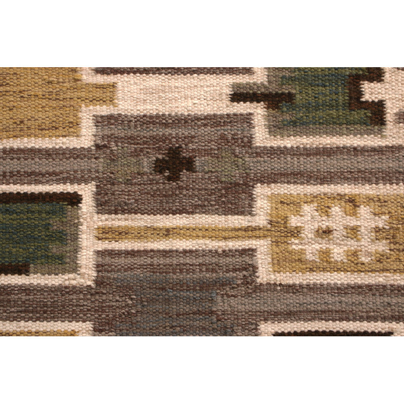 Scandinavian Wool Geometric Area Rug, Rectangle 14' x 20'
