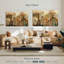 «Rustic Landmark World Map», reproduction sur toile-115999625