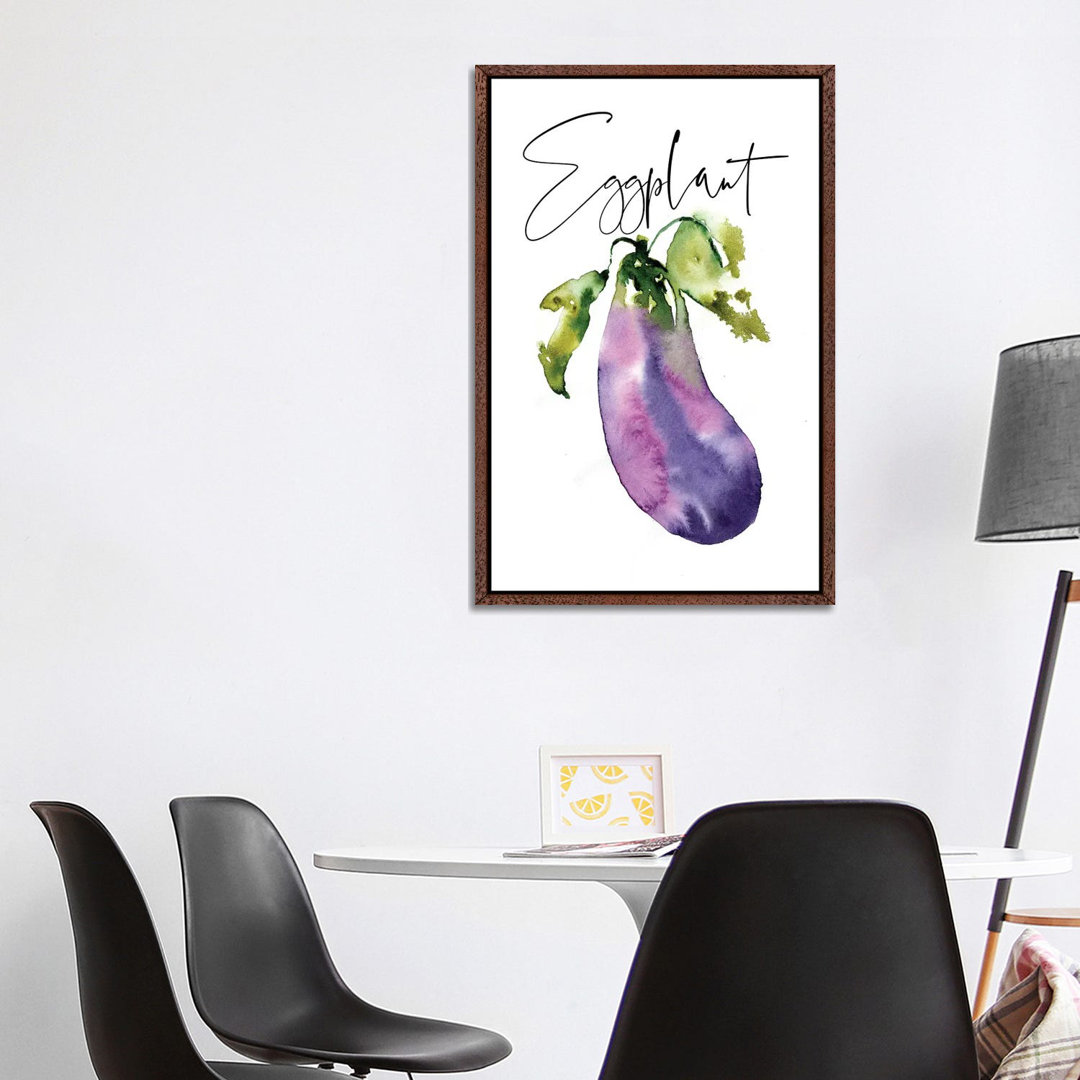 Loose Veggies Eggplant von Sara Berrenson - Galerie-verpackte Leinwand Giclée auf Leinwand