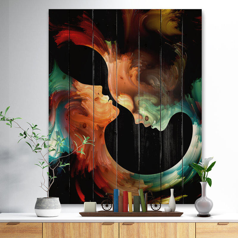 « realms of paint », impression, H 40 po x l 30 po x P 1,5 po, Bois