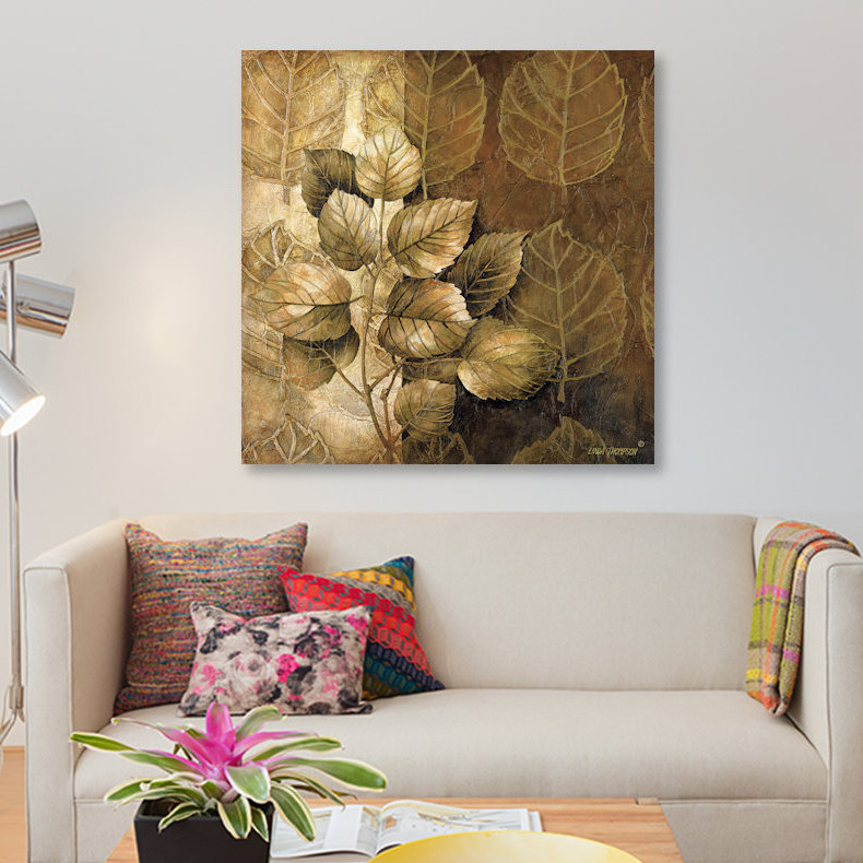 « leaf patterns iii », impression sur toile, H 12 po x l 12 po x P 0,75 po, Pas de tapis, Toile tendue