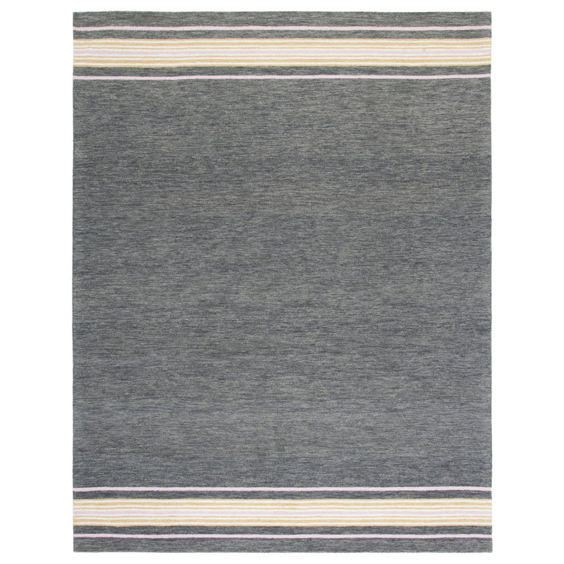 Tapis en laine et coton touffeté à la main Hanke, Rectangle 8 pi x 10 pi