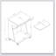 Versatile Utility Cart with Gliding Shelf and Rolling Castor Wheels, Ideal for Kitchen, Microwave, and Computer Use-1748871511