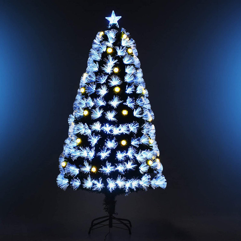 Durham Lighted Artificial Fir Christmas Tree, 6ft.