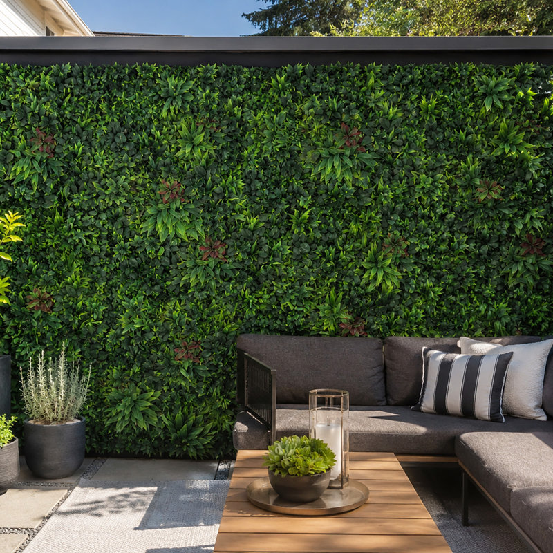 Jungle Mix Foliage UV-protected for Outdoor Decor. 20"x20" panels (Set of 12), 12 Pack