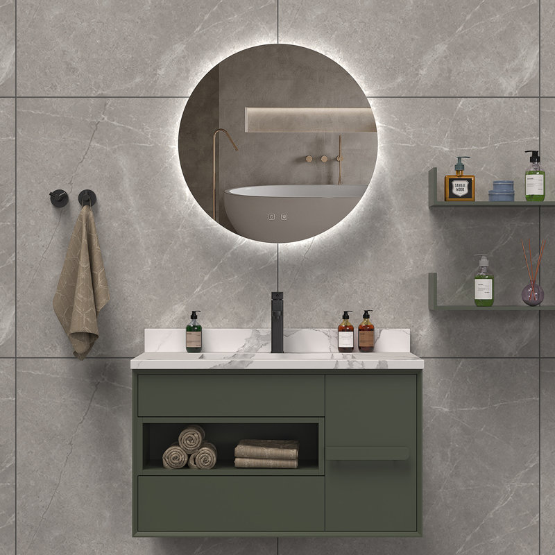Miroir de salle de bain mural à DEL 36 "avec désembueur Atlas, luminosité et température réglables, réglages mémoire