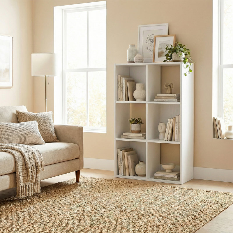 Iulfrith 93cm H x 60cm W Cube Bookcase, White