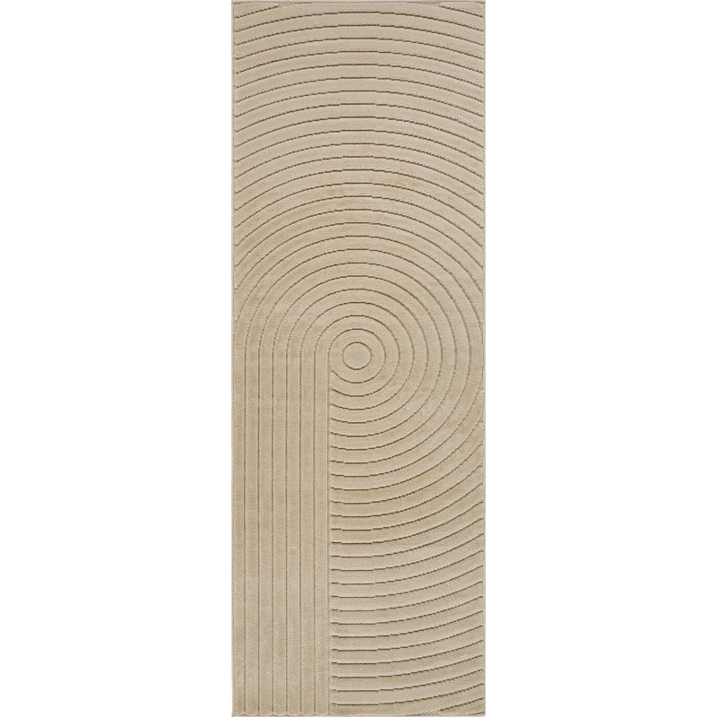 Ranota In- & Outdoor Scandi Modern Boho Beige Area Rug, Runner 80 x 230cm