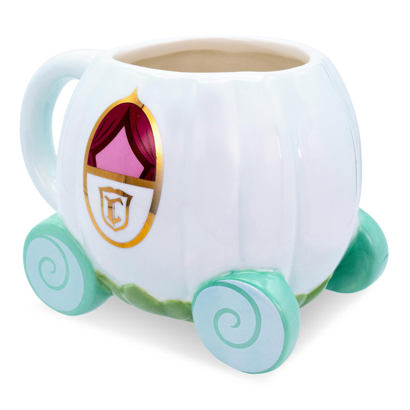 Grande tasse en céramique sculptée Disney Cendrillon Disney | Peut contenir 20 onces
