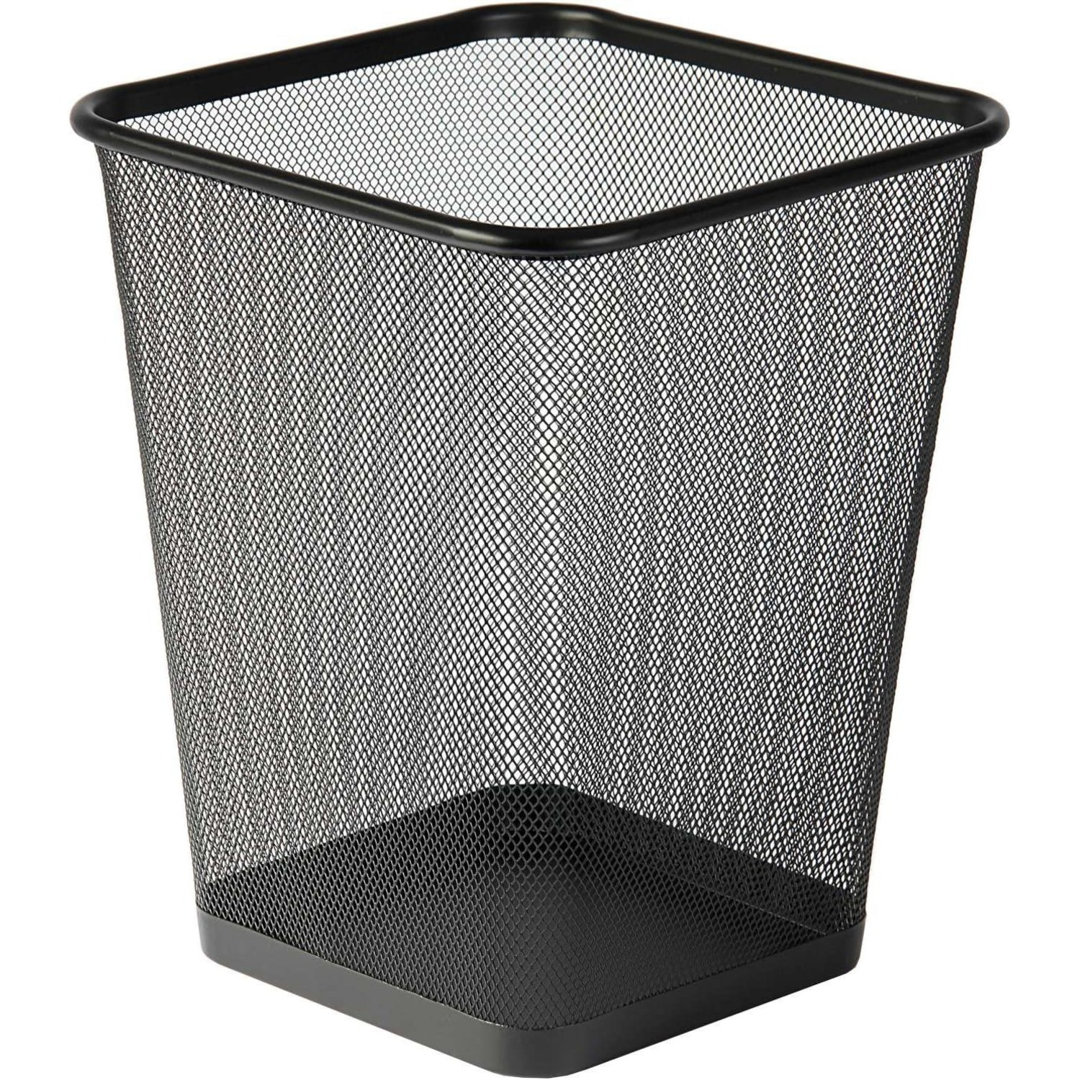 Meleah 10L Square Open Waste Bin Mesh Bins Nonslip Metal Bin Indoor Waste Paper Bin For Home Office