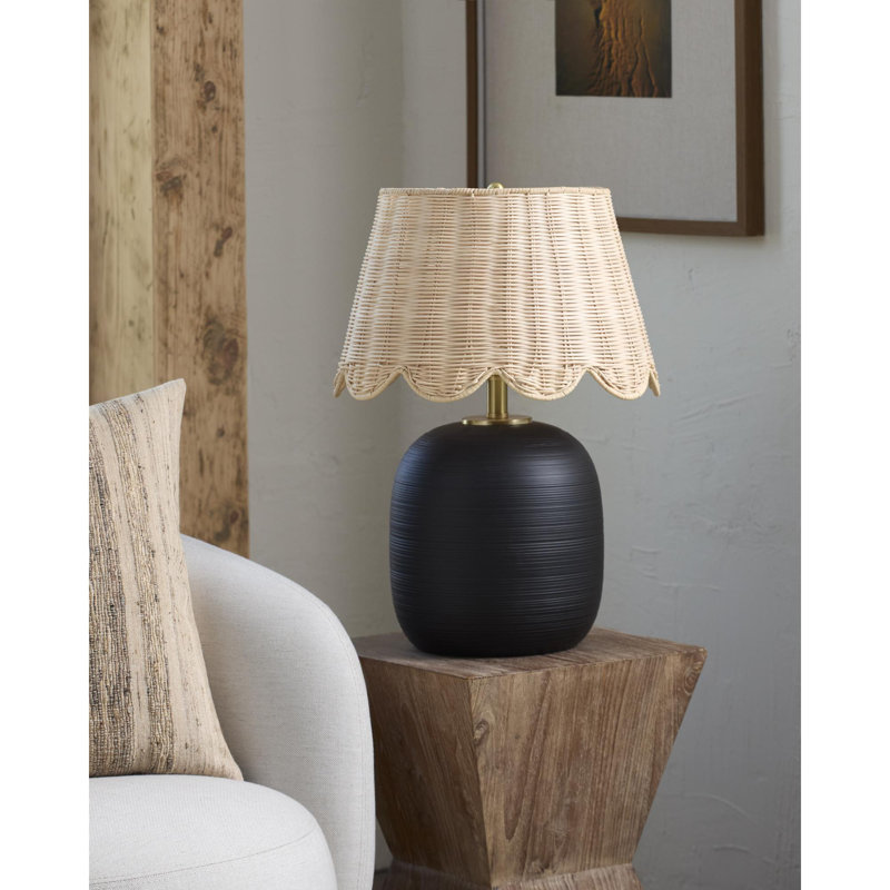 Lampe de table Caliah, Noir