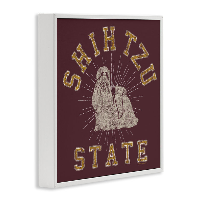 Art giclée de Shih Tzu State par Spirit Animals / Life Is High, Estampe numérique encadrée blanc bord de mer