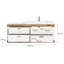 Asheboro 132cm Single Bathroom Vanity Base Only in White/Natural