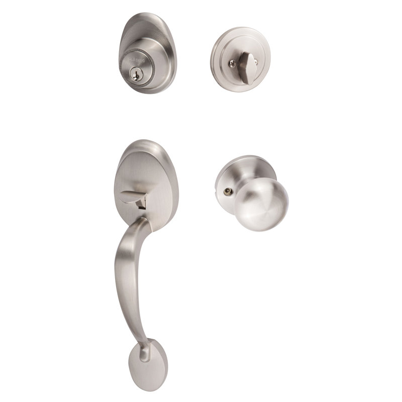 Alta Handleset, Satin Nickel, Reversible, Durango Knob