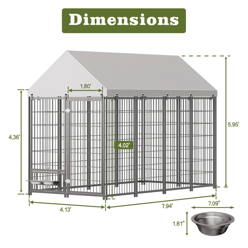 Grand enclos pour chien chenil pour l'extérieur
