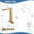 12"H Solid Brass Single Handle Single Hole Vessel Sink Bathroom Faucet with Drain Assembly with Deck Plate-100234075-94592379