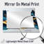 Golden Silence of Minimal Marble River I - Art mural miroir minimaliste - imprimé sur métal-1926267972