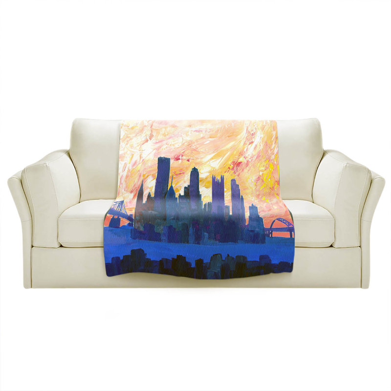  Couverture Portland Skyline, 68 po x 80 po