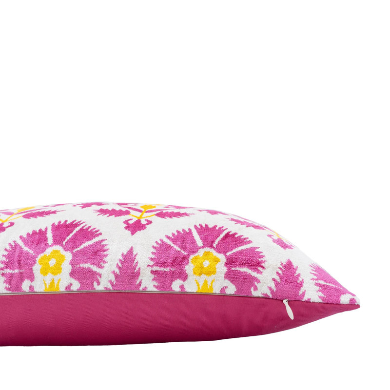 Damask Silk and Velvet Pillow Cover